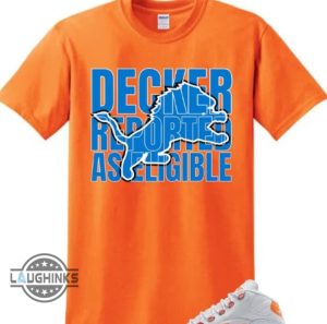 decker reported eligible shirt mens womens taylor decker billboard reported as eligible t shirt sweatshirt hoodie funny detroit lions tshirts trendy football fan gift. laughinks 1