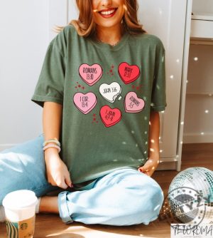 Christian Conversation Heart Valentines Day Shirt Cute Valentine Candy Hearts Tshirt Cute Valentines Day Hoodie Bible Verse Sweatshirt Trending Shirt giftyzy 2