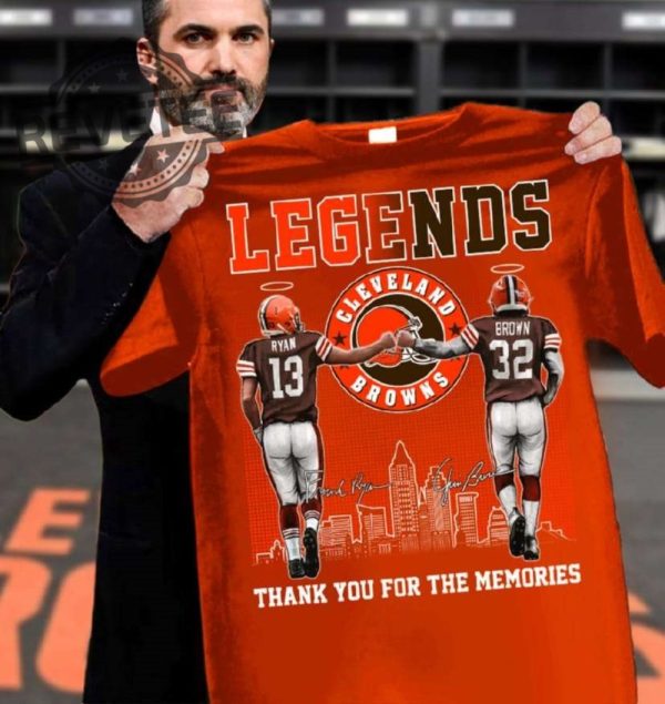 Browns Legends Frank Ryan Jim Brown Thank You For The Memories Shirt Hoodie Sweatshirt Long Sleeve Shirt Unique revetee 1