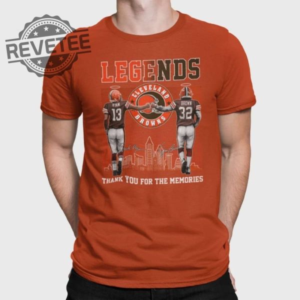 Browns Legends Frank Ryan Jim Brown Thank You For The Memories Shirt Hoodie Sweatshirt Long Sleeve Shirt Unique revetee 2