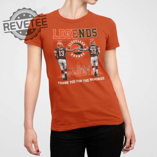 Browns Legends Frank Ryan Jim Brown Thank You For The Memories Shirt Hoodie Sweatshirt Long Sleeve Shirt Unique revetee 3