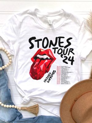 The Rolling Stones Hackney Diamonds Tour 2024 Schedule List T Shirt Rolling Stones 2024 Hackney Diamonds Tour Shirt Rolling Stones Shirt Unique revetee 5