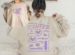 Olivia Guts Tour Track List Aesthetic Sweatshirt Olivia Rodrigo Guts Shirt Album Tracklist Tee Olivia Rodrigo Merch Teenager Girl Gifts Unique revetee 2