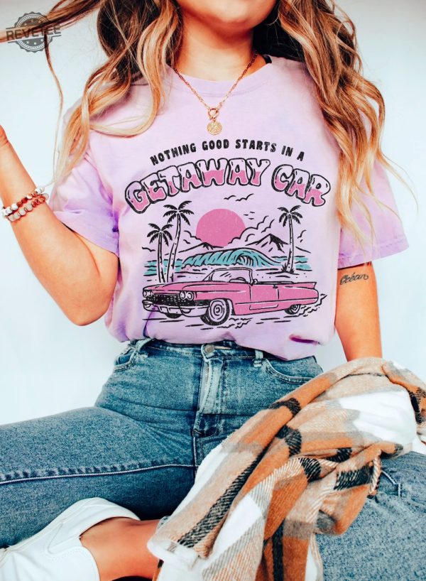 Getaway Car Shirt Taylor Reputation Era Tee Aesthetic Swiftie T Shirt Groovy Beach Shirt The Eras Tour 2023 New Ts Merch Unique revetee 1