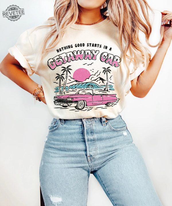 Getaway Car Shirt Taylor Reputation Era Tee Aesthetic Swiftie T Shirt Groovy Beach Shirt The Eras Tour 2023 New Ts Merch Unique revetee 2