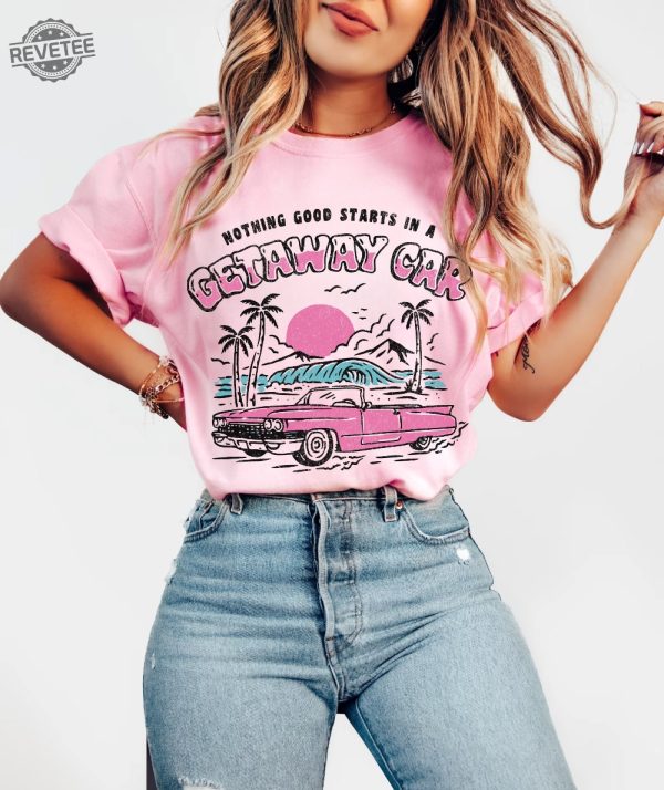 Getaway Car Shirt Taylor Reputation Era Tee Aesthetic Swiftie T Shirt Groovy Beach Shirt The Eras Tour 2023 New Ts Merch Unique revetee 3