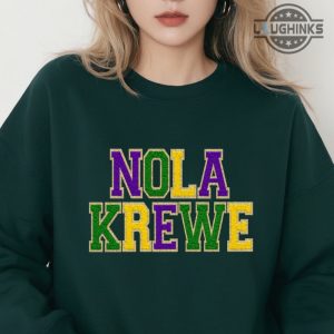 nola sweatshirt hoodie tshirt mens womens nola krewe faux chenille shirts new orleans louisiana mardi gras fat tuesday tee mardi gras 2024 carnival gift laughinks 7