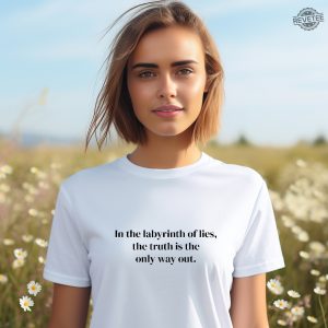 Truth Seeker Unisex Heavy Cotton T Shirt Tee In The Labyrinth Of Lies The Truth Is The Only Way Out Unique revetee 4