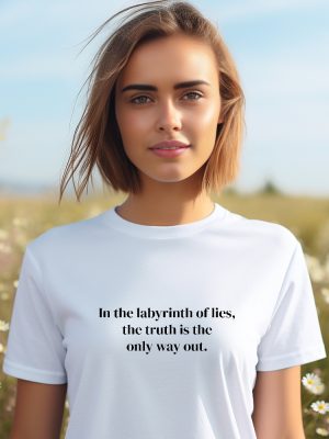 Truth Seeker Unisex Heavy Cotton T Shirt Tee In The Labyrinth Of Lies The Truth Is The Only Way Out Unique revetee 4