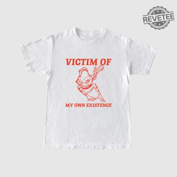 Victim Of My Own Existence Cottage Core Frog Frog Drawing Sad Frog T Shirt Depression T Shirt Unisex T Shirt Unique revetee 1