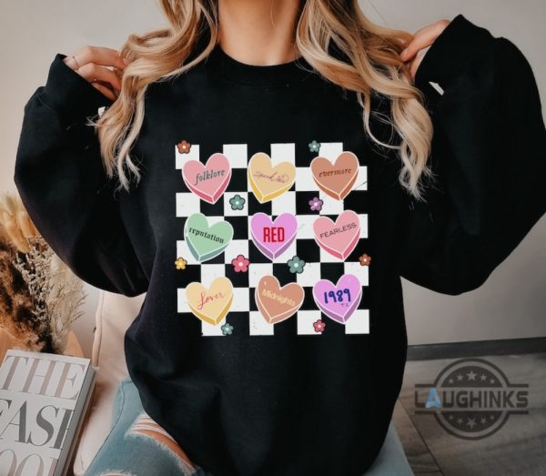 taylor swift valentine shirt sweatshirt hoodie mens womens valentines taylors version tshirt full albums conversation hearts tee grroovy valentines day gift for swifties laughinks 2