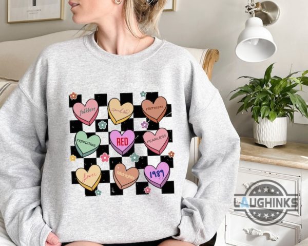 taylor swift valentine shirt sweatshirt hoodie mens womens valentines taylors version tshirt full albums conversation hearts tee grroovy valentines day gift for swifties laughinks 3