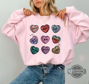 taylor swift valentines tshirt hoodie sweatshirt mens womens valentines day gift for swifties lover era faux glitter shirts evermore fearless candy heart love tee laughinks 1