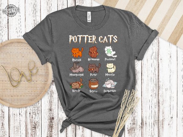 Potter Cats Shirt Funny Cats Shirt Cute Cats Gift For Cat Owner Pottery Gift Cute Comfy Wizard Book Lover Cat Lover Birthday Gift Unique revetee 1