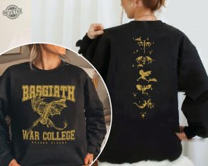 Fourth Wing Double Sided Sweatshirt Basgiath War College Shirt Basgiath War College Gift Fourth Wing Shirt Bookish Dragon Rider Shirt Unique revetee 2