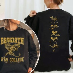 Fourth Wing Double Sided Sweatshirt Basgiath War College Shirt Basgiath War College Gift Fourth Wing Shirt Bookish Dragon Rider Shirt Unique revetee 2