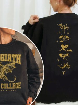 Fourth Wing Double Sided Sweatshirt Basgiath War College Shirt Basgiath War College Gift Fourth Wing Shirt Bookish Dragon Rider Shirt Unique revetee 2