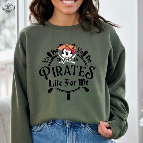 Mickey A Pirates Life For Me Shirt Minnie Pirate Shirt Disney Pirate Themed Tee Pirates Family Matching Shirt Disney Cruise Tee Unique revetee 1