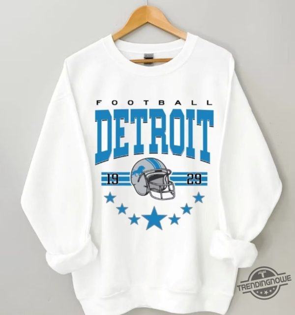 Vintage Detroit Football Sweatshirt Vintage Style Detroit Football Crewneck Sun Day Football Shirt Detroit Football Hoodie Fan Gifts trendingnowe 1