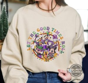 mardi gras tee shirts sweatshirts hoodies mickey mouse and friends tshirt let the good times roll disney shirts fat tuesday new orleans gift laughinks 1