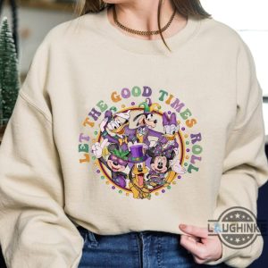 mardi gras tee shirts sweatshirts hoodies mickey mouse and friends tshirt let the good times roll disney shirts fat tuesday new orleans gift laughinks 1