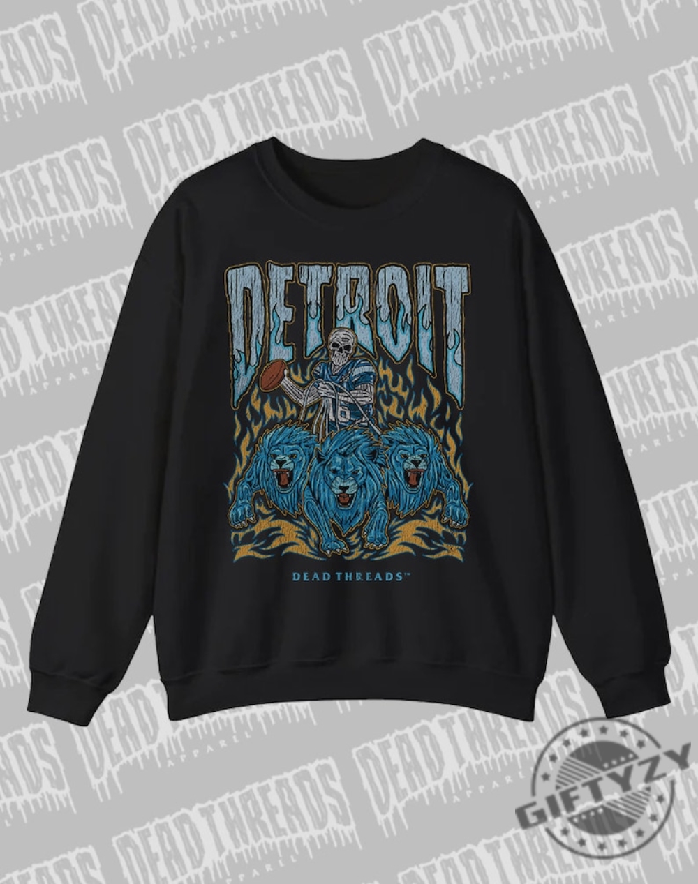 Detroit Football Shirt Dead Threads Sweatshirt Football Tshirt Nfl Hoodie Trendy Shirt