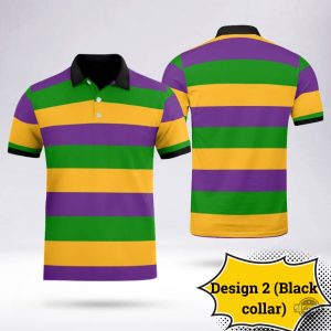 mardi gras polo shirt black and white collar mardi gras striped rugby all over printed shirts mens carnival 2024 new orleans day gift laughinks 2