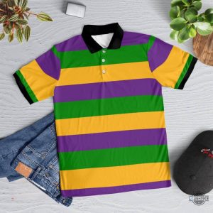 mardi gras polo shirt black and white collar mardi gras striped rugby all over printed shirts mens carnival 2024 new orleans day gift laughinks 6