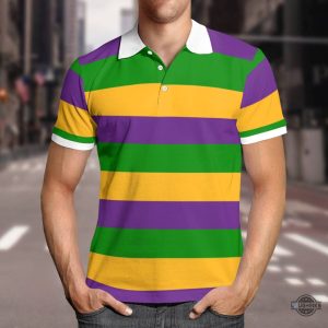 mardi gras polo shirt black and white collar mardi gras striped rugby all over printed shirts mens carnival 2024 new orleans day gift laughinks 7