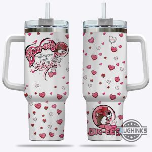 bucees cup 40oz buc ee s valentines tumbler 40 oz stainless steel stanley cup dupe 2024 will never break my hearts valentines day gift laughinks 2
