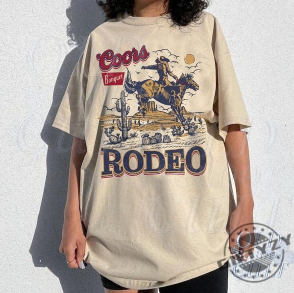 Coors Western Cowboy Shirt Vintage 90S Graphic Western Tshirt Retro Coors Hoodie Rodeo Oversize Cowboy Sweatshirt Wild West Cool Gift giftyzy 3