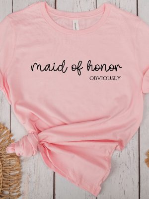 Maid Of Honor Sweatshirt Maid Of Honor Shirt Maid Of Honor Obviously Bridesmaid Shirt Bridal Party Gift Custom Bridesmaid Gift Sweater Unique revetee 2