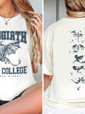 Fourth Wing Double Sided Sweatshirt Basgiath War College Shirt Basgiath War College Gift Fourth Wing Shirt Bookish Dragon Rider Shirt Unique revetee 3