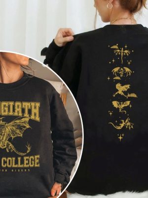 Fourth Wing Double Sided Sweatshirt Basgiath War College Shirt Basgiath War College Gift Fourth Wing Shirt Bookish Dragon Rider Shirt Unique revetee 4