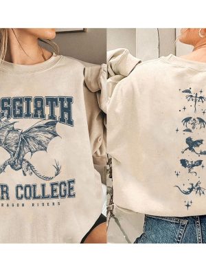 Fourth Wing Double Sided Sweatshirt Basgiath War College Shirt Basgiath War College Gift Fourth Wing Shirt Bookish Dragon Rider Shirt Unique revetee 5