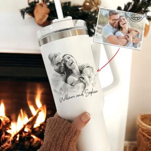 dog valentine gifts custom pet photo 40oz stanley tumbler dupe personalized sketch christmas gift for dog mom cat mom upload photo on 40 oz tumbler cup laughinks 2