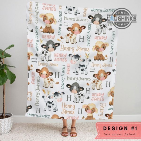 cow print blanket near me cattle throw sherpa fleece blankets personalized cow baby farm animal bedroom decor cow nursery baby shower toddler birthday gift laughinks 3