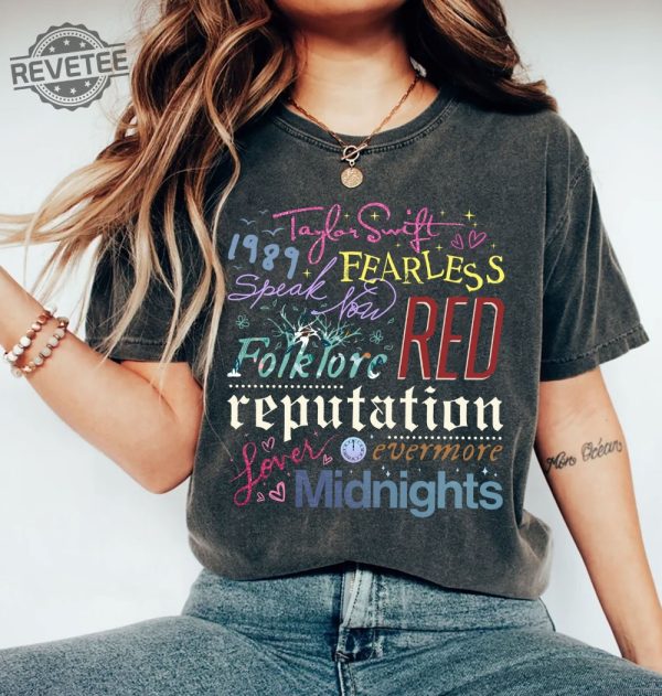 Taylor Swiftie Shirt Swiftie Albums Shirt Swiftie Shirt The Eras Tour Shirt Ts Lover Shirt Red Midnights 1989 Lover Tee New Eras Tour Unique revetee 1