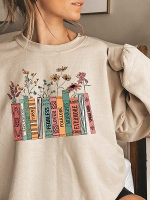 Albums As Books Sweatshirt Trendy Aesthetic For Book Lovers Crewneck Sweater Folk Music Hoodie Country Music Hoodie Rock Music Sweater Unique revetee 4