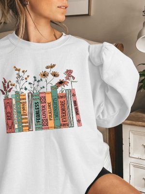 Albums As Books Sweatshirt Trendy Aesthetic For Book Lovers Crewneck Sweater Folk Music Hoodie Country Music Hoodie Rock Music Sweater Unique revetee 5