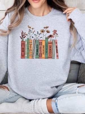 Albums As Books Sweatshirt Trendy Aesthetic For Book Lovers Crewneck Sweater Folk Music Hoodie Country Music Hoodie Rock Music Sweater Unique revetee 6