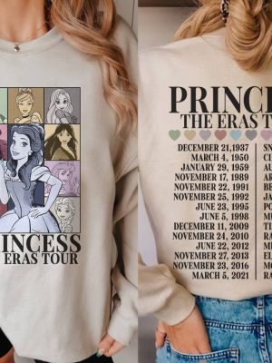 Princess Eras Tour Shirt Disneyland Princess Tour Tee Princess Characters Shirt Girl Trip Shirt Disneyland Shirt Birthday Gift Unique revetee 3