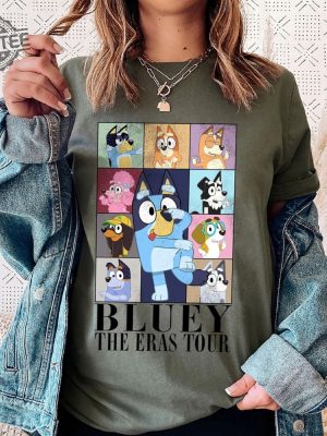 Bluey Eras Tour Shirt Bluey Family Shirt Bluey Cartoon Shirt Bluey Birthday Party Shirt Bluey Heeler Shirt Eras Tour Bluey Unique revetee 2 1