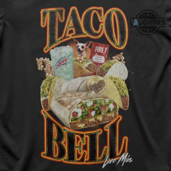 taco bell apparel taco bell vintage sweatshirt tshirt hoodie mens womens kids retro 90s bootleg crewneck tee shirts gift for tacos mexican food lovers laughinks 2