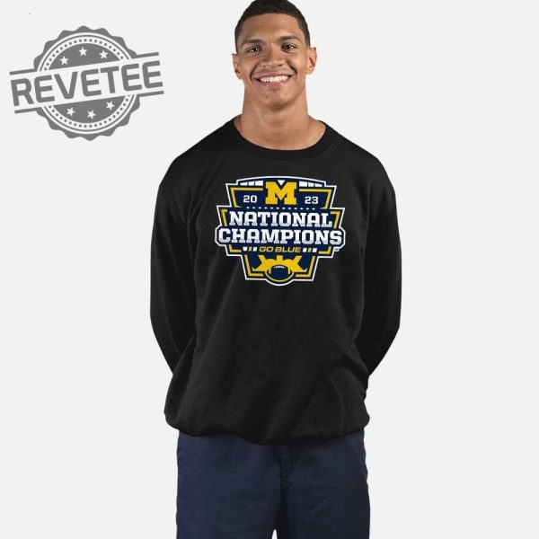 Michigan College Football Playoff 2023 National Champions Logo Shirt Unique Michigan College Football Playoff 2023 National Champions Logo Hoodie revetee 4