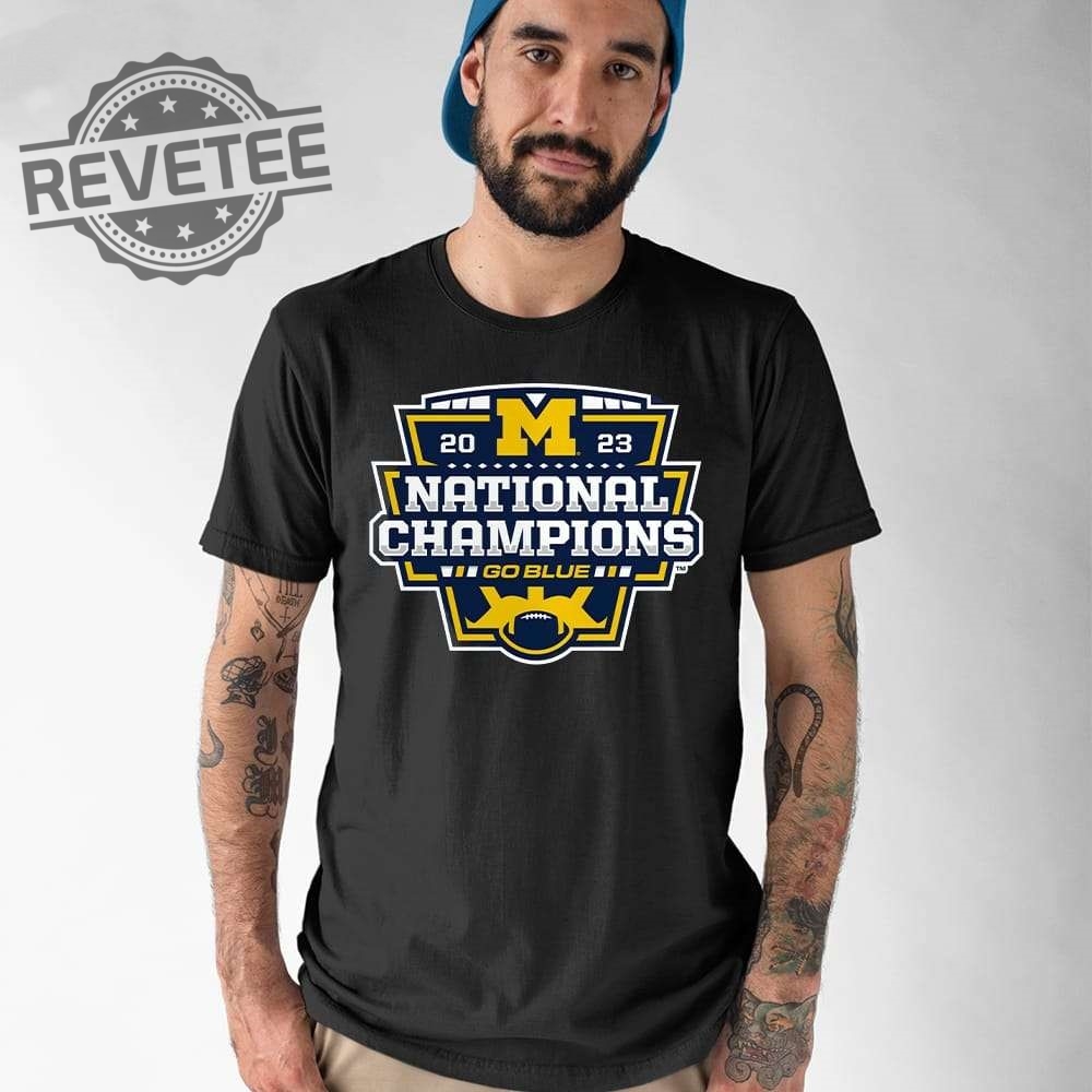 Michigan College Football Playoff 2023 National Champions Logo Shirt Unique