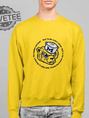 Michigan Football Hail To The Victors Lyrics Shirt Unique Michigan Football Hail To The Victors Lyrics Hoodie Sweatshirt Long Sleeve Shirt revetee 2