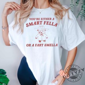 Are You A Smart Fella Or Fart Smella Shirt Retro Cartoon T Shirt Weird Tshirt Meme Hoodie Trash Panda Sweatshirt Unisex Shirt giftyzy 3