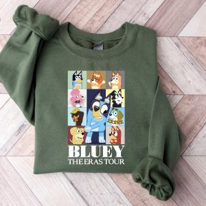 Bluey Eras Tour Shirt Bluey Family Shirt Bluey Cartoon Shirt Bluey Birthday Party Shirt Bluey Heeler Shirt Eras Tour Bluey Unique revetee 4 1