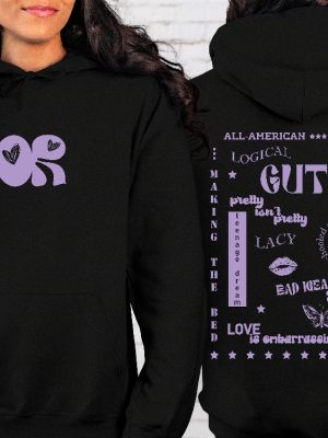 Olivia Rodrigo Guts Sweatshirt Guts World Tour Sweatshirt Guts Hoodie Olivia Rodrigo Hoodie Guts Tracklist Olivia Rodrigo Concert Gift Unique revetee 4